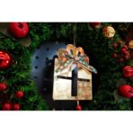 Ornament brad, Embo, Cadou, Auriu, Lucios, 16*28CM, Acril, Interior/ Exterior - imagine 8