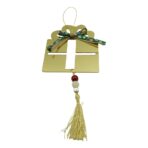 Ornament brad, Embo, Cadou, Auriu, Lucios, 16*28CM, Acril, Interior/ Exterior