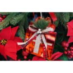 Ornament brad, Embo, Cadou, Rosu, Lucios, 15*15CM, Acril, Interior/ Exterior