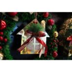 Ornament brad, Embo, Casa, Auriu, Lucios, 16*17CM, Acril, Interior/ Exterior - imagine 3