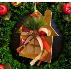 Ornament brad, Embo, Casa, Auriu, Lucios, 16*17CM, Acril, Interior/ Exterior - imagine 7