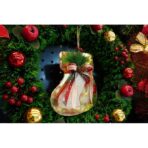 Ornament brad, Embo, Ciorap, Auriu, Lucios, 17*17CM, Acril, Interior/ Exterior