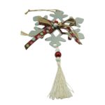 Ornament brad, Embo, Fulg de nea, Argintiu, Lucios, 14*26CM, Acril, Interior/ Exterior