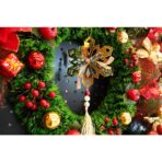 Ornament brad, Embo, Fulg de nea, Auriu, Lucios, 16*30CM, Acril, Interior/ Exterior