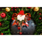 Ornament brad, Embo, Funda cu clopotei, Rosu, Lucios, 15*20CM, Acril, Interior/ Exterior
