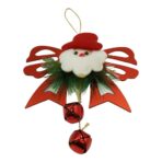Ornament brad, Embo, Funda cu clopotei, Rosu, Lucios, 15*20CM, Acril, Interior/ Exterior - imagine 4
