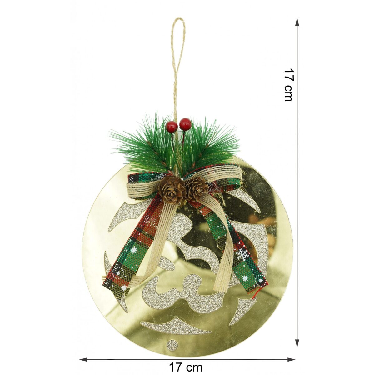 Ornament brad, Embo, Glob, Auriu, Lucios, 17*17CM, Acril, Interior/ Exterior - imagine 3