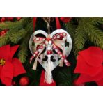 Ornament brad, Embo, Inima, Argintiu, Lucios, 14*26CM, Acril, Interior/ Exterior - imagine 3