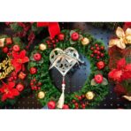 Ornament brad, Embo, Inima, Auriu, Lucios, 15*26CM, Acril, Interior/ Exterior