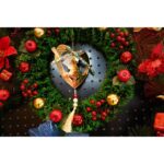 Ornament brad, Embo, Inima, Auriu, Lucios, 15*26CM, Acril, Interior/ Exterior