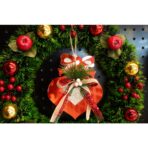Ornament brad, Embo, Inima, Rosu, Lucios, 15*15CM, Acril, Interior/ Exterior - imagine 3