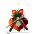 Ornament brad, Embo, Inima, Rosu, Lucios, 15*15CM, Acril, Interior/ Exterior - imagine 6