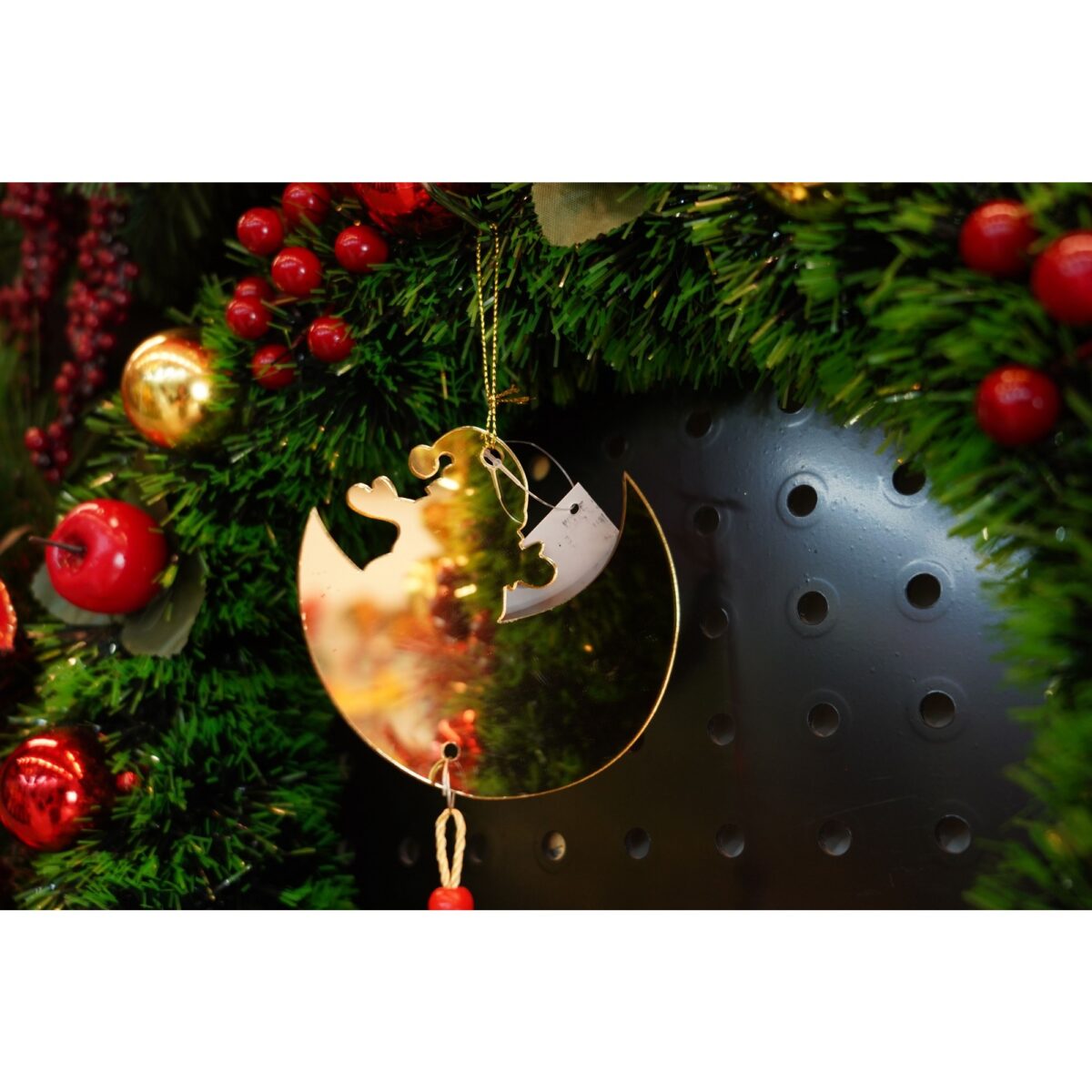 Ornament brad, Embo, Luna, Auriu, Lucios, 10*25CM, Acril, Interior/ Exterior - imagine 4