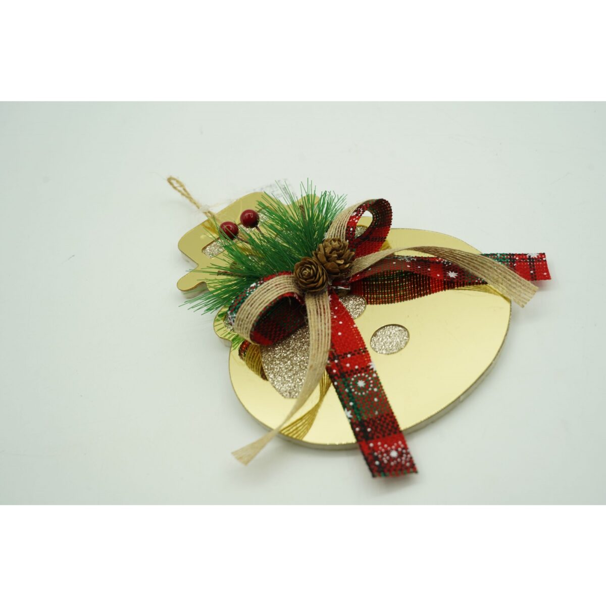 Ornament brad, Embo, Om de zapada, Auriu, Lucios, 16*17CM, Acril, Interior/ Exterior - imagine 4