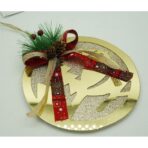 Ornament brad, Embo, Pasare, Auriu, Lucios, 17*17CM, Acril, Interior/ Exterior - imagine 17