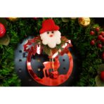 Ornament brad, Embo, Ren cu clopotei, Rosu, Lucios, 15*20CM, Acril, Interior/ Exterior - imagine 2