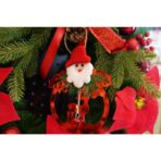 Ornament brad, Embo, Ren cu clopotei, Rosu, Lucios, 15*20CM, Acril, Interior/ Exterior - imagine 4