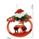 Ornament brad, Embo, Ren cu clopotei, Rosu, Lucios, 15*20CM, Acril, Interior/ Exterior - imagine 11