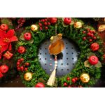 Ornament brad, Embo, Rotund, Auriu, Lucios, 10*23CM, Acril, Interior/ Exterior