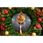 Ornament brad, Embo, Rotund, Auriu, Lucios, 10*23CM, Acril, Interior/ Exterior