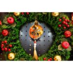 Ornament brad, Embo, Rotund, Auriu, Lucios, 10*23CM, Acril, Interior/ Exterior