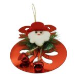 Ornament brad, Embo, Rotund cu clopotei, Rosu, Lucios, 15*20CM, Acril, Interior/ Exterior