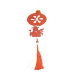 Ornament brad, Embo, Rotund, Om de zapada, Rosu, Lucios, 10*28CM, Acril, Interior/ Exterior
