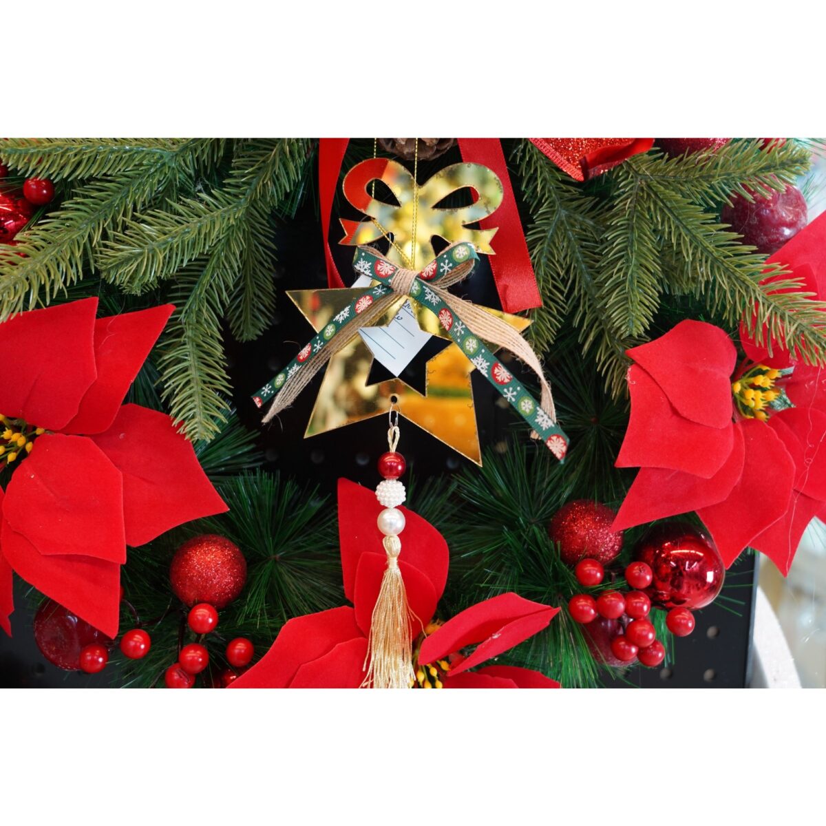 Ornament brad, Embo, Stea, Auriu, Lucios, 15*26CM, Acril, Interior/ Exterior - imagine 2