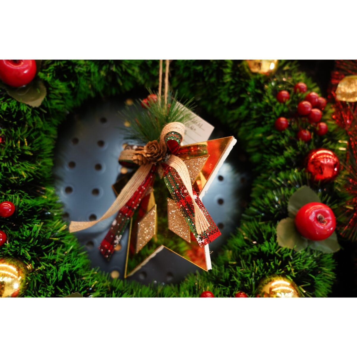 Ornament brad, Embo, Stea, Auriu, Lucios, 17*17CM, Acril, Interior/ Exterior - imagine 4