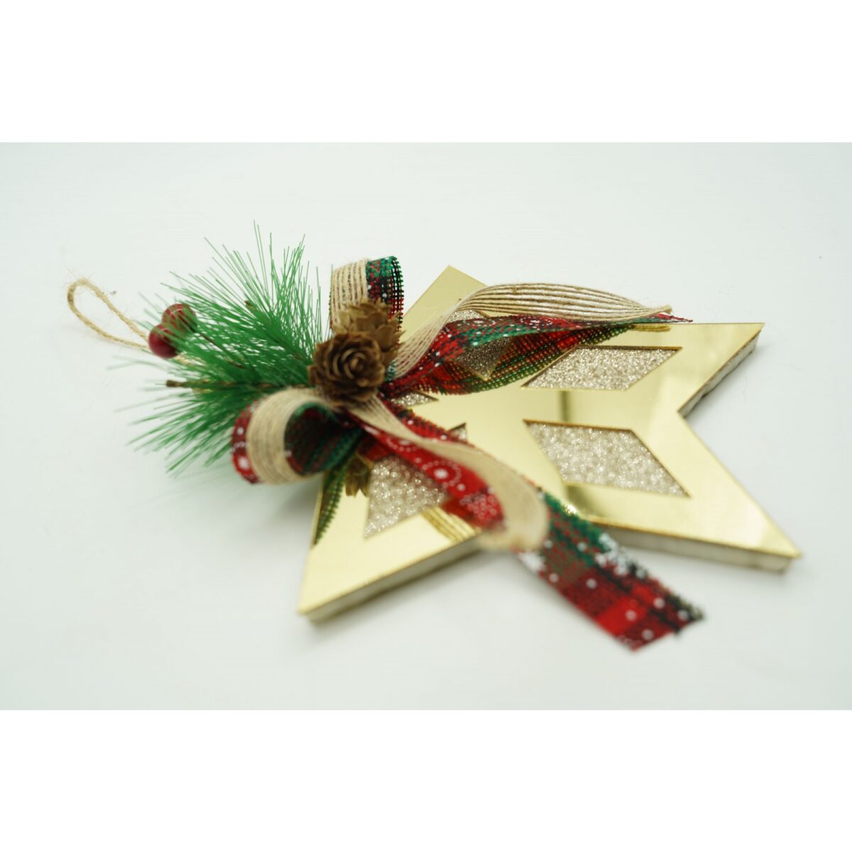 Ornament brad, Embo, Stea, Auriu, Lucios, 17*17CM, Acril, Interior/ Exterior - imagine 5
