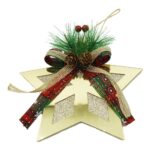 Ornament brad, Embo, Stea, Auriu, Lucios, 17*17CM, Acril, Interior/ Exterior