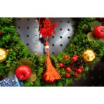 Ornament brad, Embo, Stea, Om de zapada, Rosu, Lucios, 10*28CM, Acril, Interior/ Exterior - imagine 4
