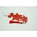 Ornament brad, Embo, Stea, Om de zapada, Rosu, Lucios, 10*28CM, Acril, Interior/ Exterior - imagine 5
