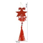Ornament brad, Embo, Stea, Om de zapada, Rosu, Lucios, 10*28CM, Acril, Interior/ Exterior - imagine 11