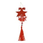 Ornament brad, Embo, Stea, Om de zapada, Rosu, Lucios, 10*28CM, Acril, Interior/ Exterior