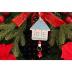 Ornament de brad casuta, Embo, multicolor, lemn, 18 cm - imagine 3