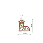 Ornament de brad cerb, Embo, multicolor, lemn, 10 cm - imagine 6