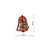 Ornament de brad clopotel, Embo, multicolor, lemn, 10.5x9.5 cm - imagine 6