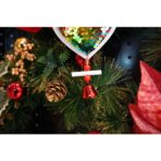 Ornament de brad inima din paiete, Embo, multicolor, lemn, 18 cm - imagine 7