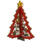 Ornament de brad mos craciuni in brad, Embo, multicolor, lemn, 10.5x9.5 cm - imagine 2
