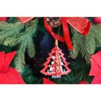 Ornament de brad mos craciuni in brad, Embo, multicolor, lemn, 10.5x9.5 cm - imagine 3
