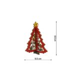 Ornament de brad mos craciuni in brad, Embo, multicolor, lemn, 10.5x9.5 cm - imagine 6