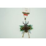 Ornament de brad stea cu cerb, Embo, multicolor, lemn, 15 cm - imagine 4