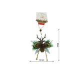 Ornament de brad stea cu cerb, Embo, multicolor, lemn, 15 cm - imagine 5