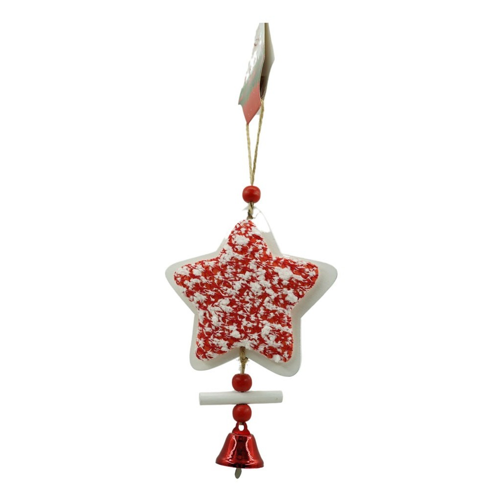 ornament-de-brad-stea-flippy-alb-rosu-lemn-18-cm-61f10ad7f4076.jpg Ornament de brad stea din tweed, Embo, alb/rosu, lemn, 18 cm - imagine 2