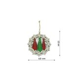 Ornament de brad trei brazi, Embo, multicolor, lemn, 12 cm - imagine 6