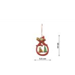 Ornament de brad ursuleti, Embo, multicolor, lemn, 10 cm - imagine 6