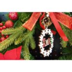 Ornament de brad Xmas, Embo, multicolor, lemn, 12 cm - imagine 3