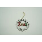 Ornament de brad Xmas, Embo, multicolor, lemn, 12 cm - imagine 4