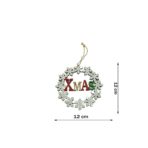 Ornament de brad Xmas, Embo, multicolor, lemn, 12 cm - imagine 5